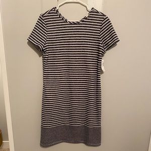Striped soft dress with tie back